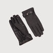 Gants en cuir noir homme