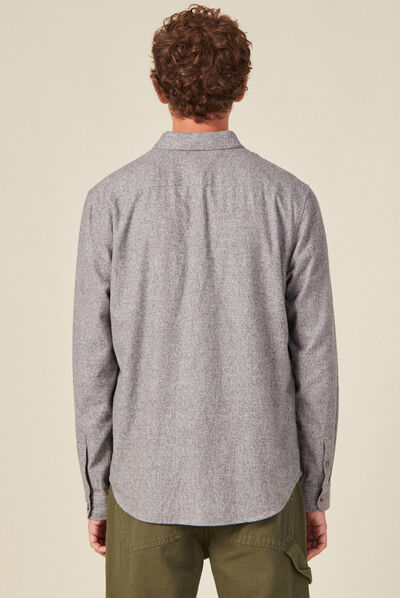Chemise manches longues ecru homme