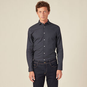 Chemise éco-responsable bleu marine homme
