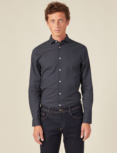 Chemise éco-responsable bleu marine homme