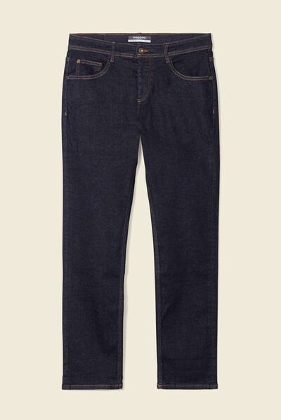 Jeans straight denim brut clean homme