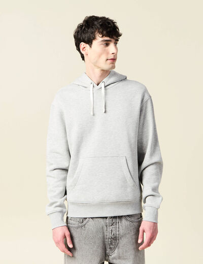 Sweat à capuche gris homme