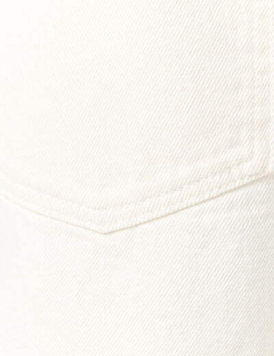 Bermuda droit en jean denim blanc homme