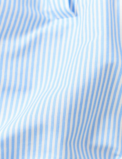 Robe droite ceinturée bleu femme