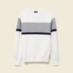 Pull col rond ecru homme