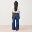 Jeans loose taille haute en coton denim stone femme