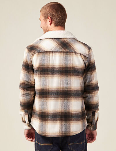 Veste surchemise ample ecru homme