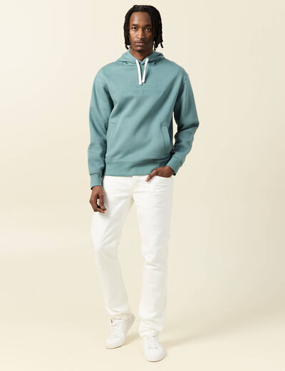 Sweat à capuche vert foncé homme