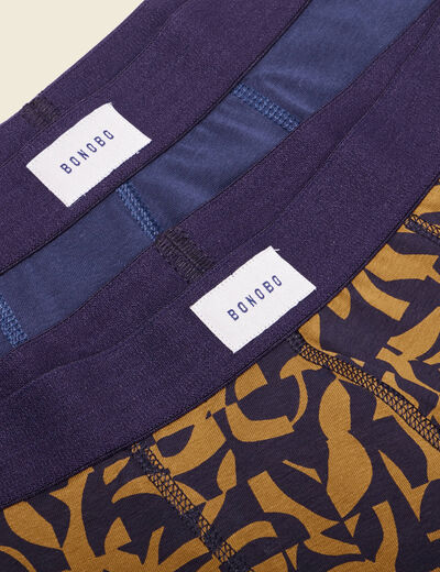 Lot 2 boxers bleu marine homme