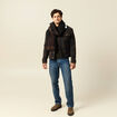 Pull col rond vert kaki homme