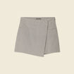 Jupe-short droite bleu marine femme