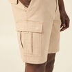 Bermuda cargo à coulisse beige homme