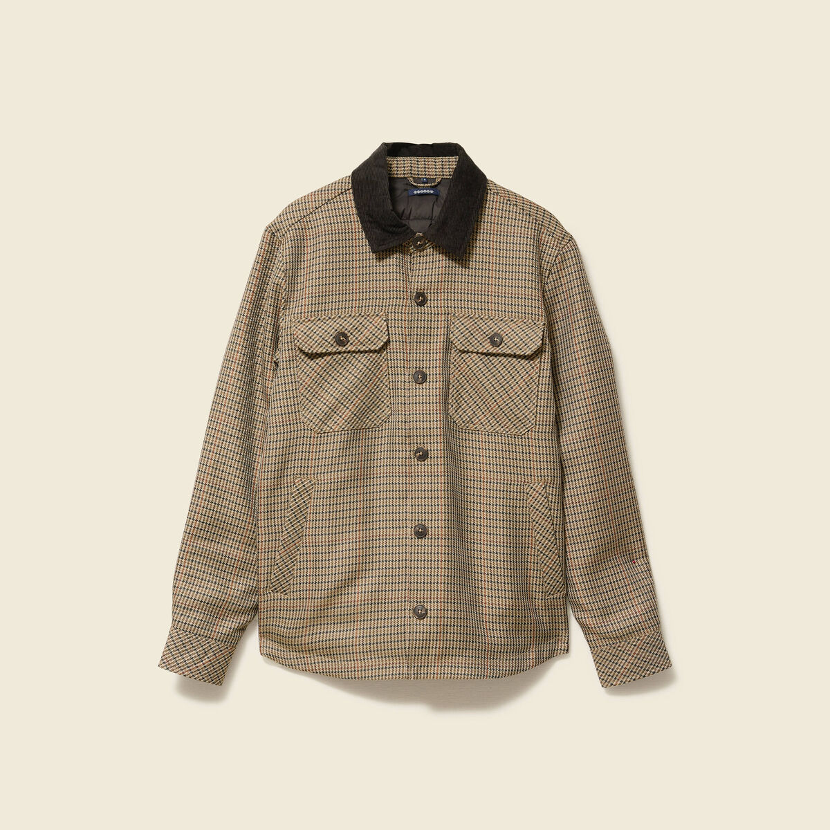 Veste oversize courte manches longues beige homme