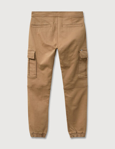 Pantalon battle bas resserr&eacute; vert kaki homme