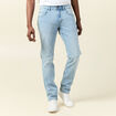 Jeans straight ultra stretch denim bleach homme