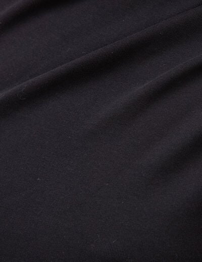 Body ajust&eacute; manches courtes bardot noir femme