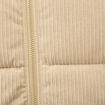 Doudoune manches longues en velours beige homme
