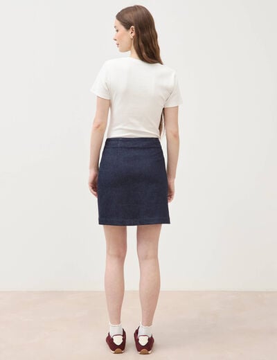 Jupe en jeans denim brut femme
