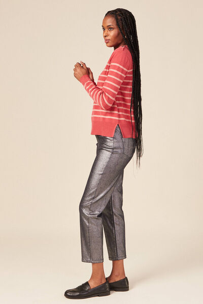 Pull éco-responsable terracotta femme