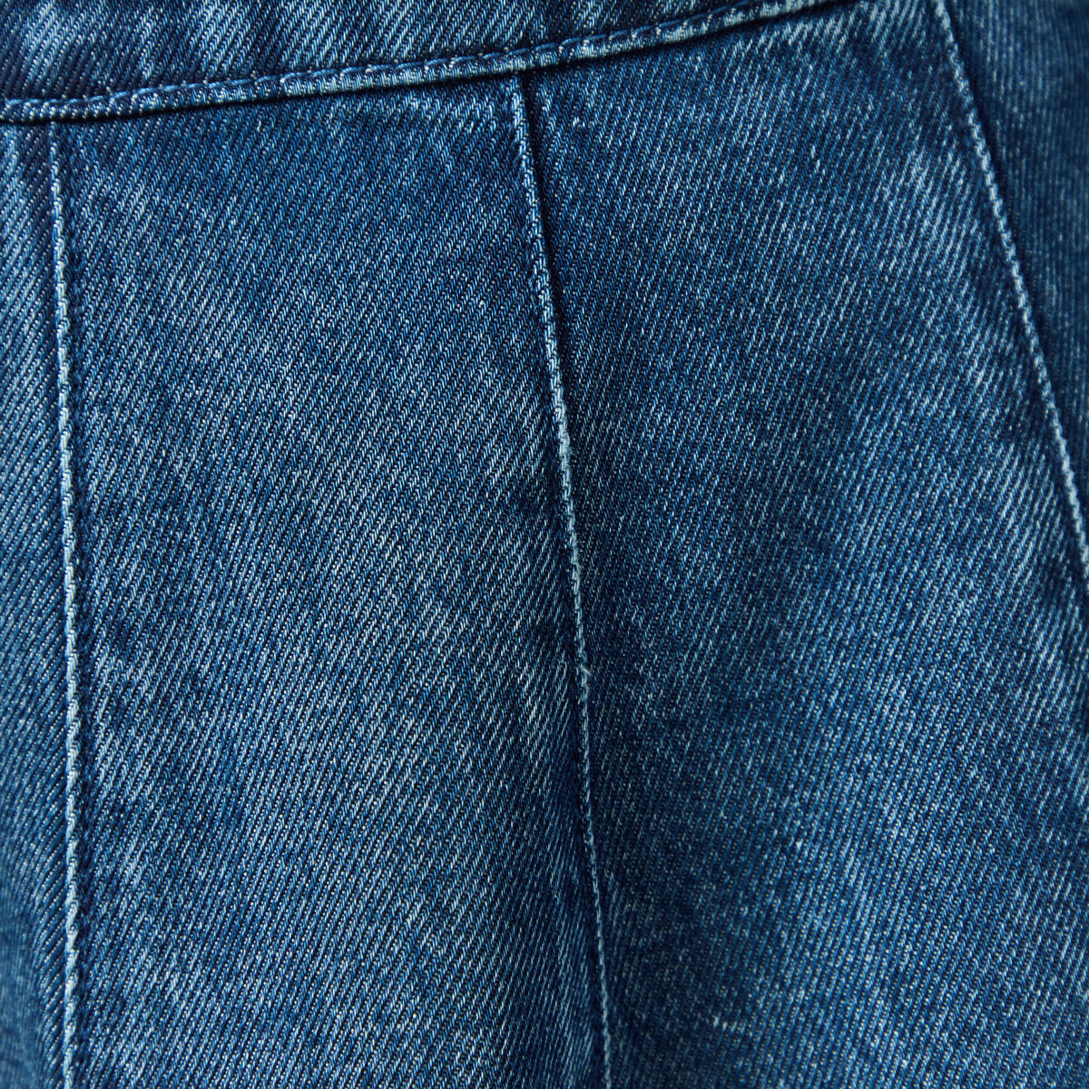 Mini-jupe en coton aspect jeans denim stone femme