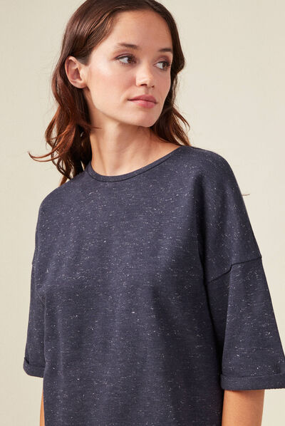 T-shirt à manches courtes gris foncé femme