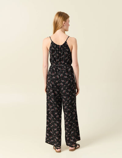Combinaison pantalon bretelles noir femme