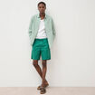 Bermuda en coton vert &eacute;meraude homme