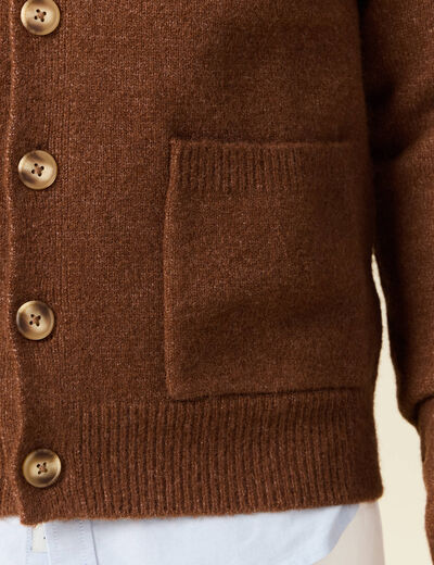 Gilet manches longues marron homme
