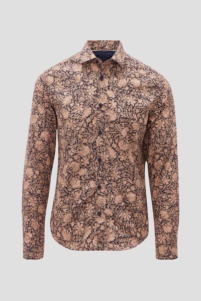 Chemise manches longues bleu marine homme