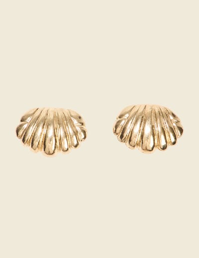 Boucles d'oreilles clous couleur or femme