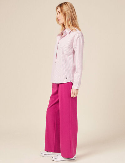 Chemise éco-responsable mauve femme