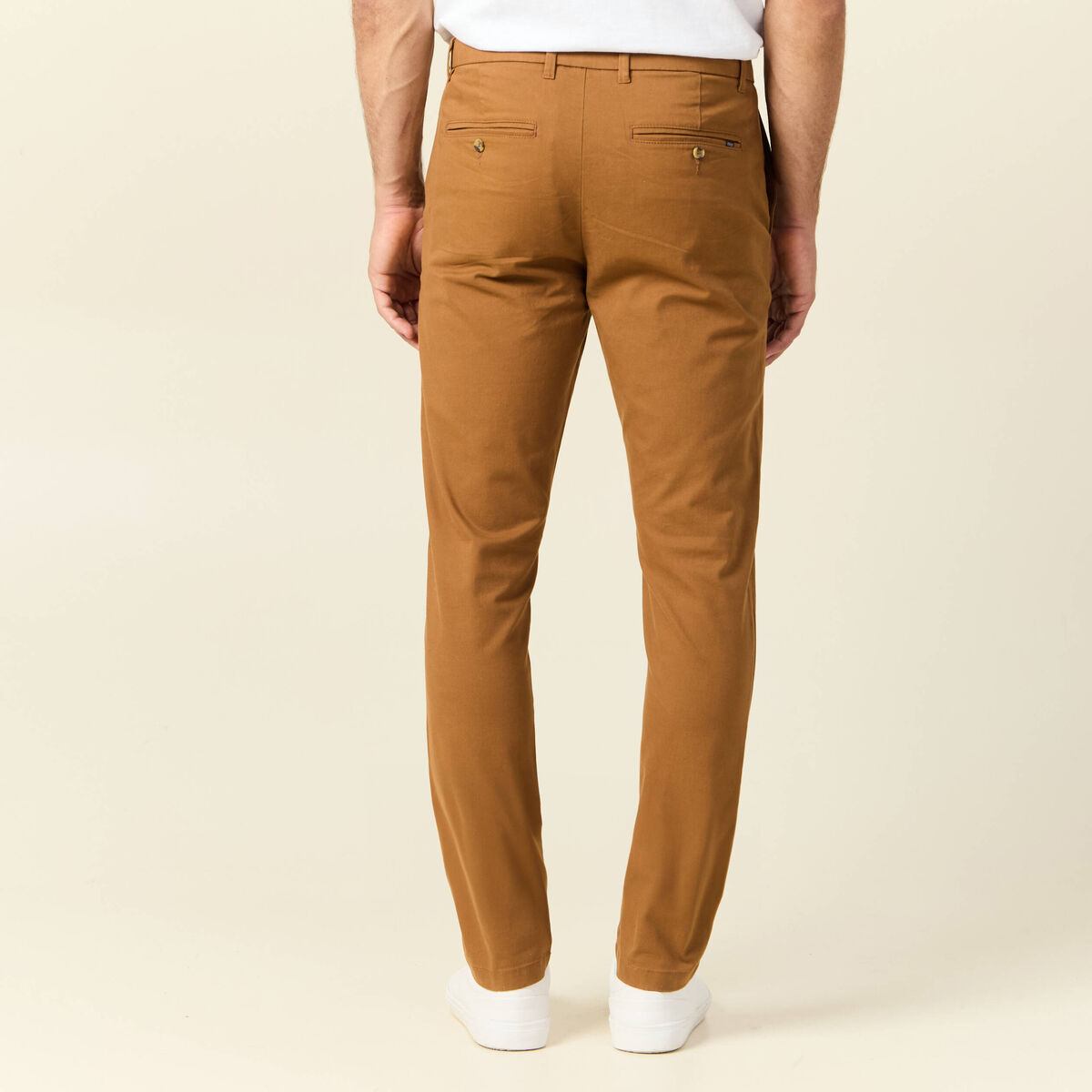 Pantalon slim Instinct chino marron homme