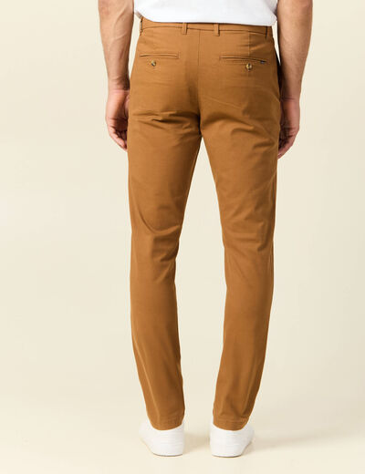 Pantalon slim Instinct chino marron homme