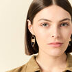 Boucles d'oreilles pendantes noir femme