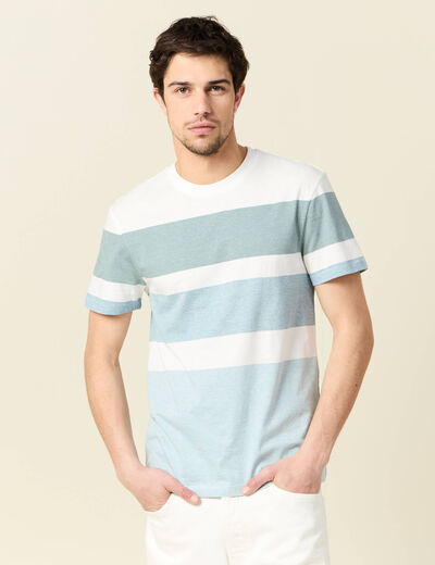 T-shirt manches courtes bleu pétrole homme