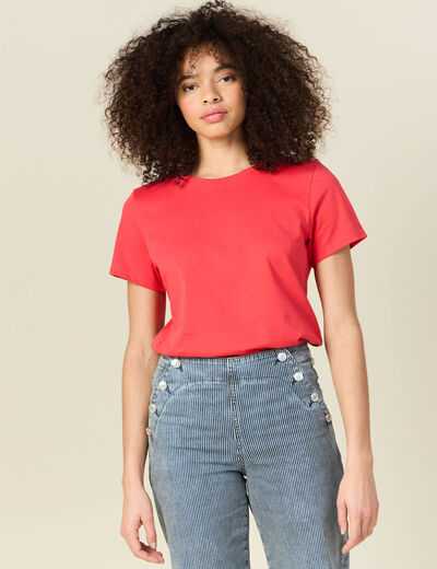 T-shirt éco-responsable rouge femme
