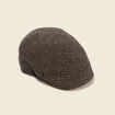 Casquette tweed avec doublure vert kaki homme
