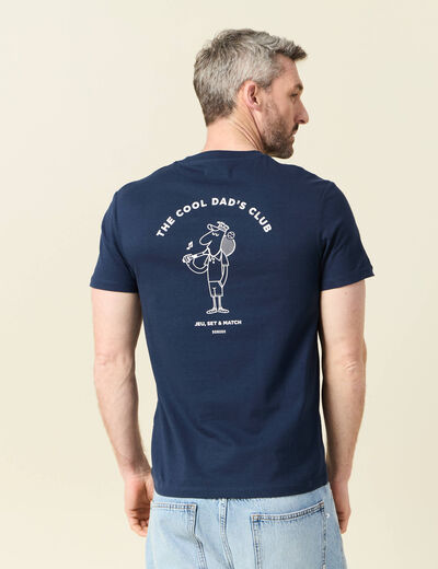 T-shirt manches courtes bleu marine homme