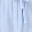 Robe longue &eacute;vas&eacute;e ceintur&eacute;e bleu clair femme