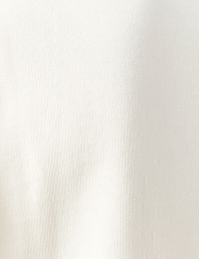 T-shirt ample col rond coton ecru homme