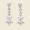 Boucles d'oreilles pendantes gris argent femme