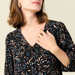Robe &eacute;vas&eacute;e manches 3/4 noir femme