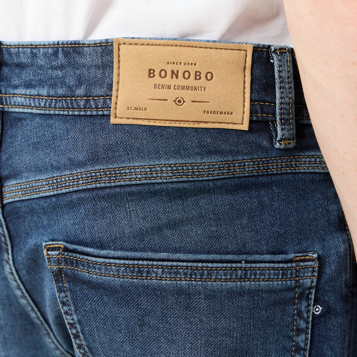 Jeans straight ultra stretch denim brut homme