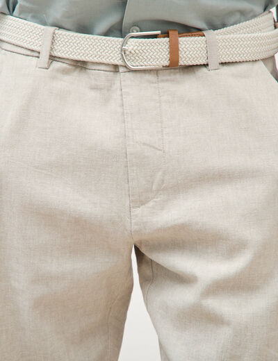 Chino coupe droite longueur 32 vert kaki homme