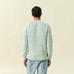 Pull manches longues vert pastel homme