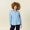 Chemise en jean denim bleach femme