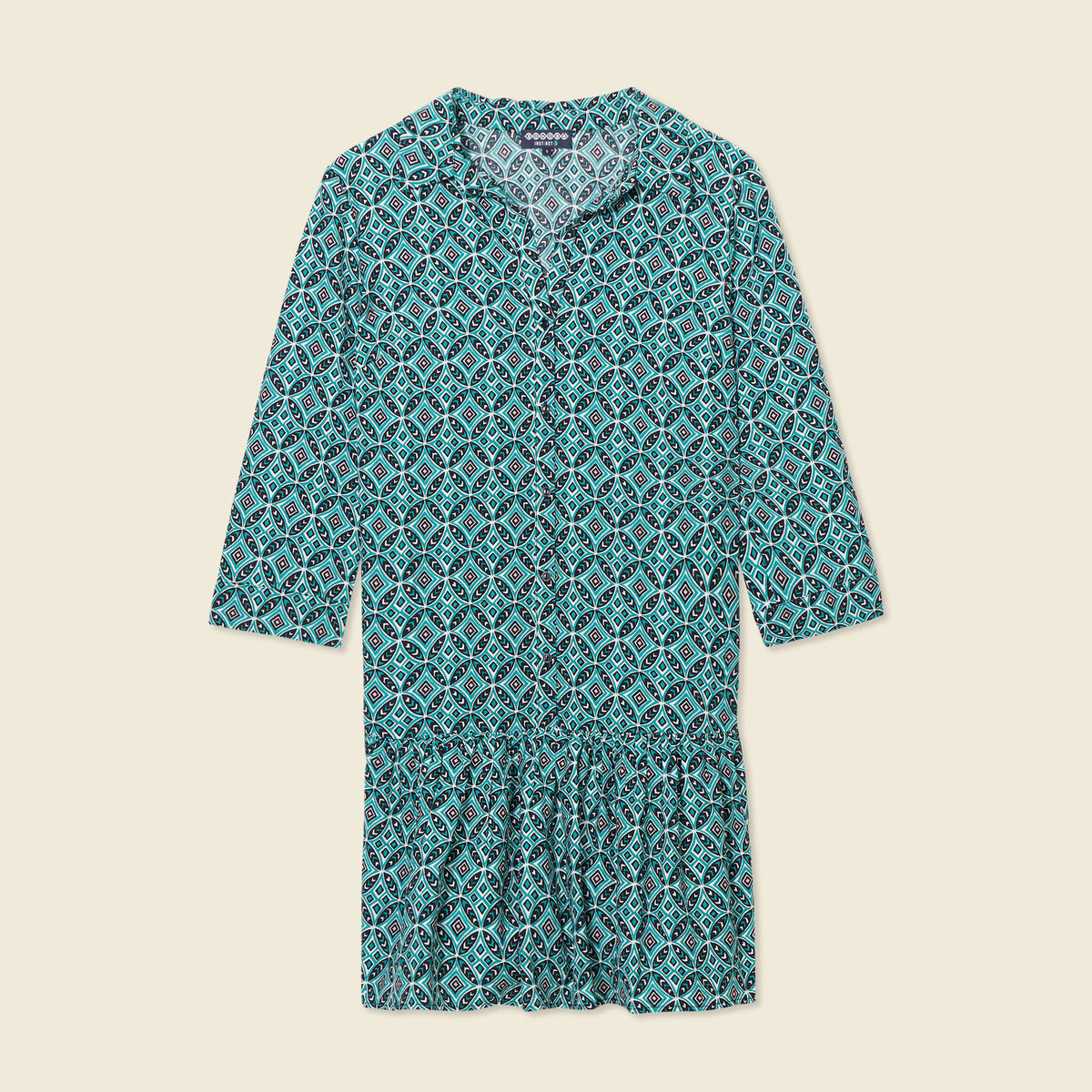Robe chemise éco-responsable vert femme