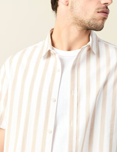 Chemise manches courtes sable homme