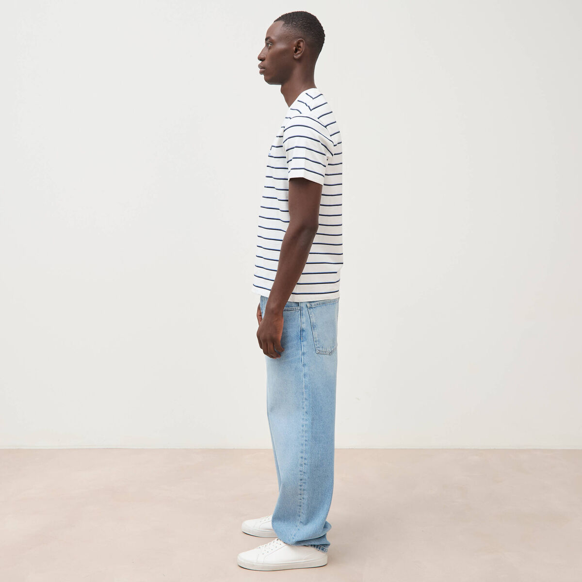T-shirt en coton ecru homme