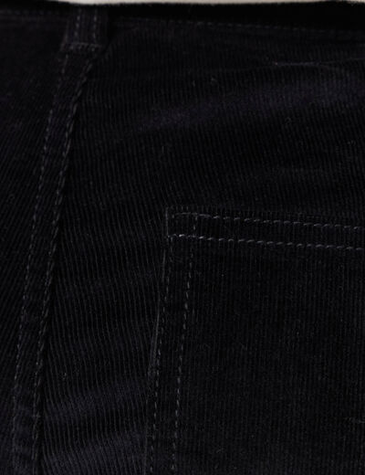 Pantalon bootcut cropped taille haute noir femme